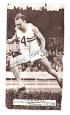 Chris Brasher Signed Magazine Picture / Autographed Olympic Gold 1956 Track