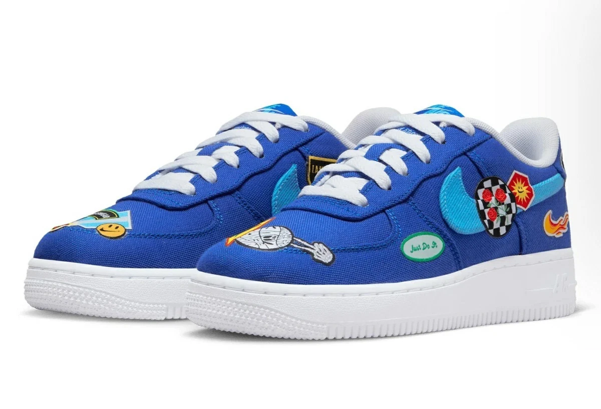 Nike Air Force 1 Low 07 LV8 White Racer Blue (GS)