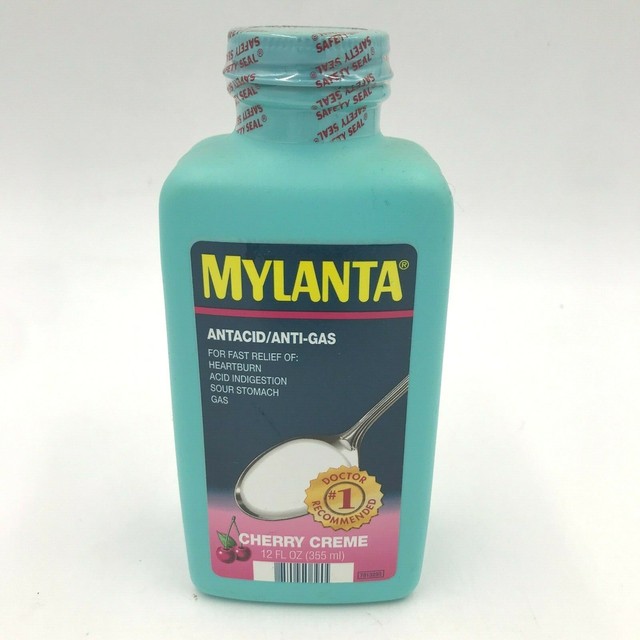 Vintage 1993 Mylanta Antacid Bottle Anti Gas Cherry Creme Sealed Expired 1997 HB eBay