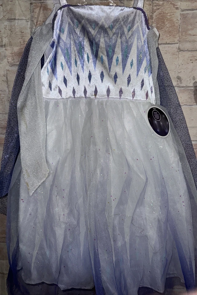 Fantasia de Halloween Frozen Elsa Deluxe iluminada com peça de cabeça infantil M 7/8 - Imagem 2 de 4