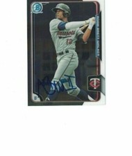 ADAM BRETT WALKER SIGNED IP BOWMAN CHROME #48 2015 MINNESOTA TWINS AUTO