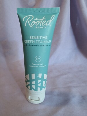 Rooted Beauty Sensitive Green Tea Face Mask 2.5 Oz With Chamomile & Aloe Vera