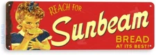 TIN SIGN Sunbeam Bread Vintage Design Décor Kitchen Farm Cottage Store A238
