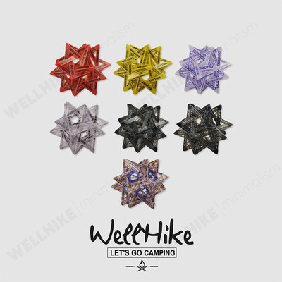 Outdoor camping light star shaped PP board lampshade waterproof portable folding