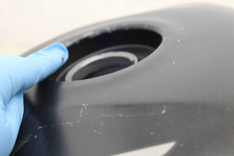 15 HONDA CBR 300R PRETO OEM TANQUE DE GASOLINA AMARELO CÉLULA DE COMBUSTÍVEL RESERVATÓRIO DE GASOLINA t45 - Imagem 2 de 4