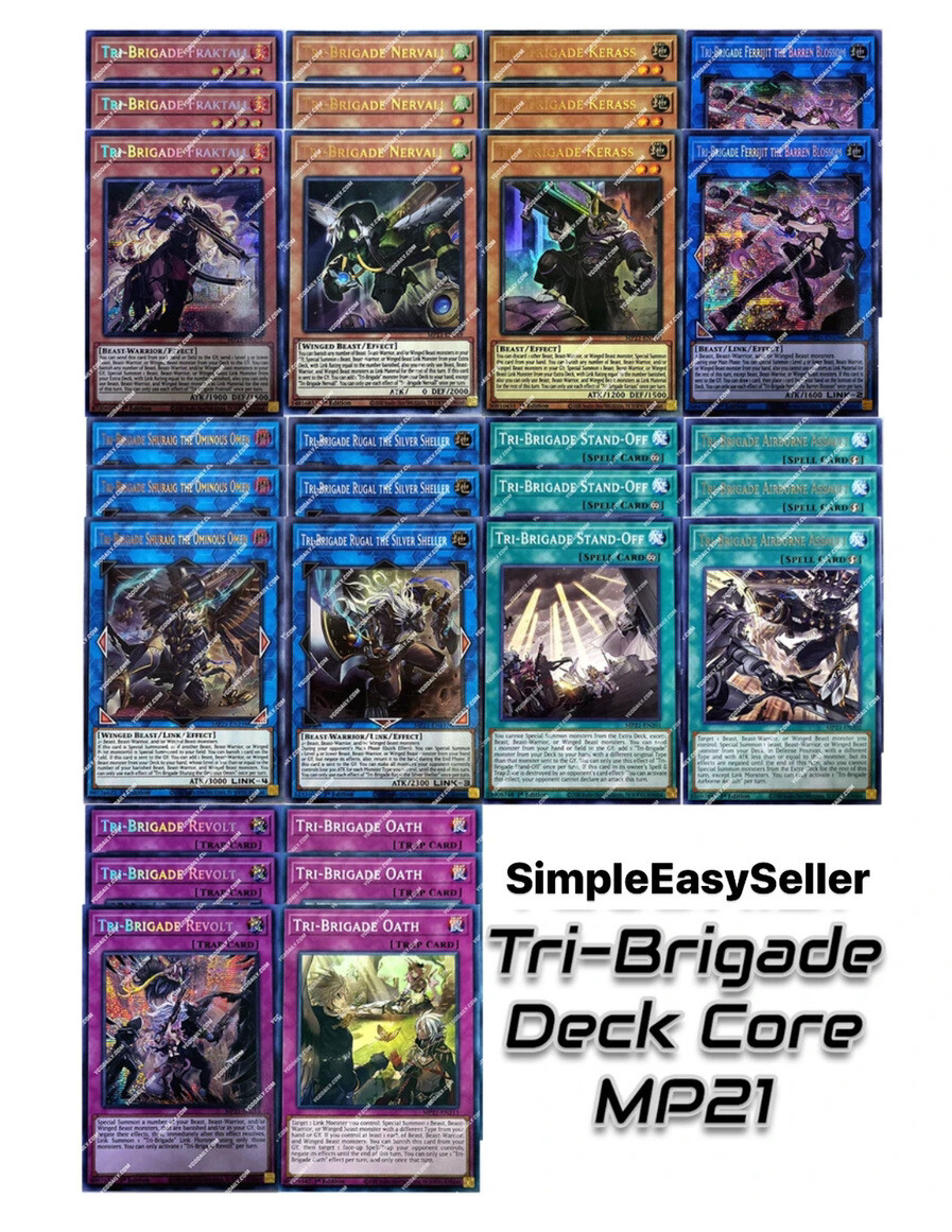 Yugioh 29 Card TRI-BRIGADE Deck Fraktall Revolt Ferrijit Kerass Nervall  MP21 1st | eBay