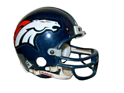 NFL  DENVER BRONCOS  RIDDELL FOOTBALL MINI HELMET - SIZE 3 5/8