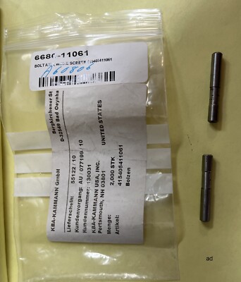 Lot of 2:  Kammann 415405411061 Axis Bolt