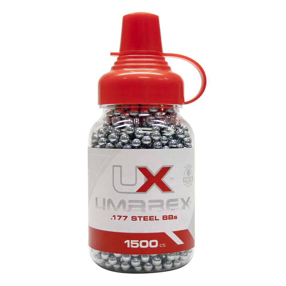 UMAREX .177 Cal / 4.5mm Precision 1500 Count Steel BBs Ammo for BB Airgun