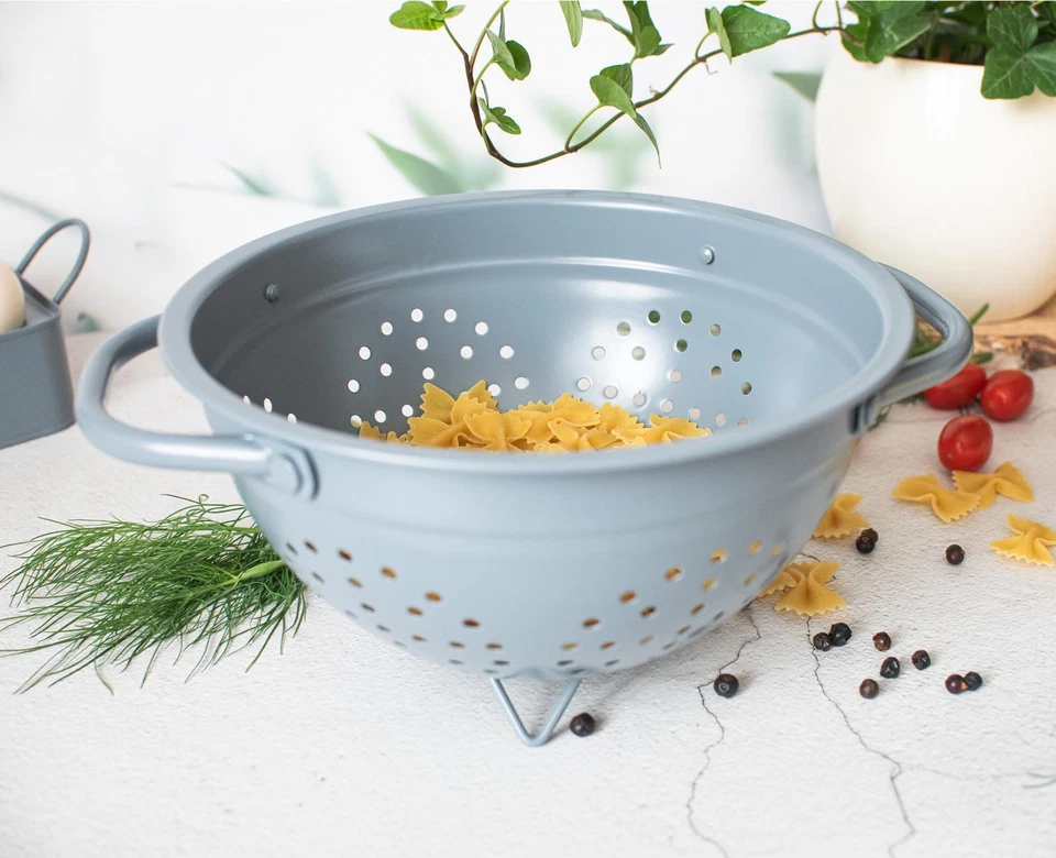 Colino Smalto Setaccio Scolapasta Colino Metallo Whatta Colino - Immagine 2 di 4