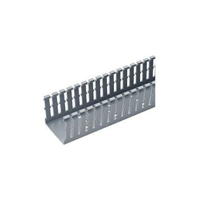 Panduit F1X2LG6, 6' x 1.25'' x 2.12'', Light Gray, PVC, Wiring Duct with Base, 1pc