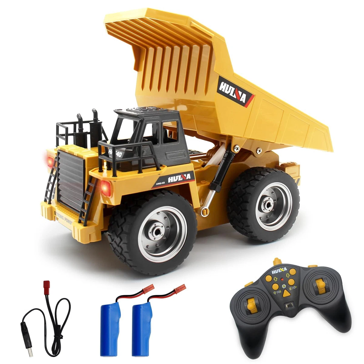 fisca Remote Control Dump Truck 2.4Ghz 4WD RC Truck 6 Channel Mine