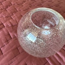 A large bubble pattern glass vase