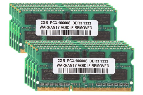 20 GB DDR3 RAM 10X 2 GB PC3-10600 DDR3-1333M​hz 1333 SODIMM Laptop Memory CL9 - Picture 1 of 10