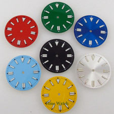 31mm/28.5mm Watch Dial For NH35 Miyota 8215 821A ETA 2824 Mingzhu 2813 Blue Lume