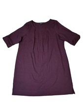 Lands' End Plus Size Burgundy Wine Stretch Dress Viscose Nylon Elastane Size 26W