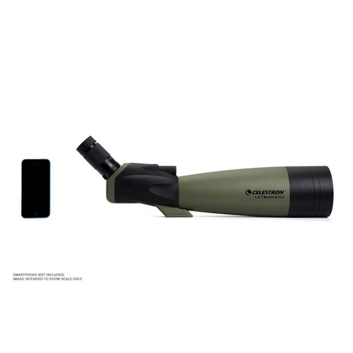 Celestron Ultima 100-45 Degree 22-55/60/66x100MM Angled Zoom Spotting Scope - Picture 10 of 15