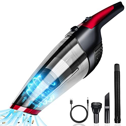 Cordless USB Rechargeable Handheld Vacuum with Powerful Suction-image