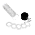Black Capsule Tube & 20 Air-Tite White 16mm Coin Holders for 1/10oz Gold Eagle