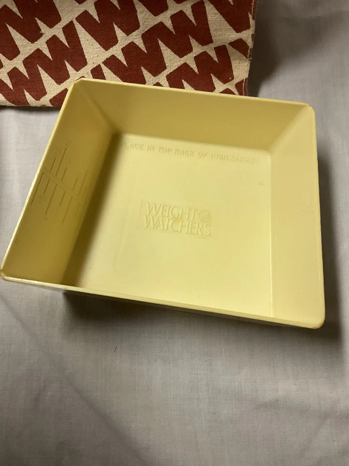 Escala Weight Watchers vintage años 70 - bandeja rectangular - y bolso reutilizable de lona Foto 3 de 4