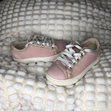 Childrens Little Kids Ugg Calix Pink Canvas Casual Shoes Sneakers Size 11