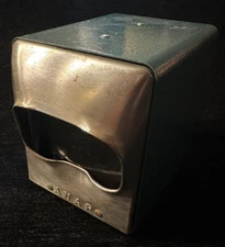 MCM Vtg 50s ANAP Green Chrome 2-Sided Napkin Holder Dispenser Metal Diner Style