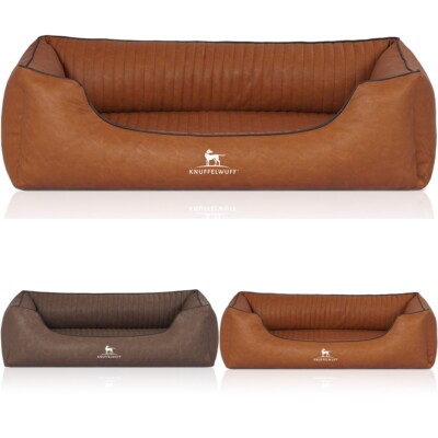 Orthopdisches Hundebett Chesapeake aus laser-gestepptem marmoriertem  Kunstleder | eBay.de
