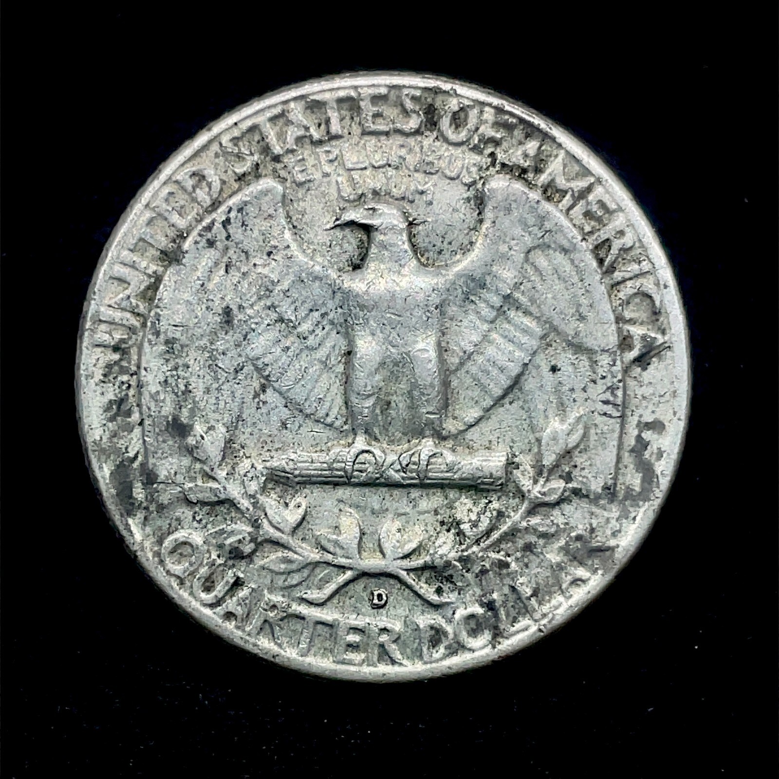 1957-D RPM & Spitting Eagle Washington Silver Quarter 25c US Mint Error ...