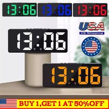 Large Digital LED Display Alarm Clock Snooze ...