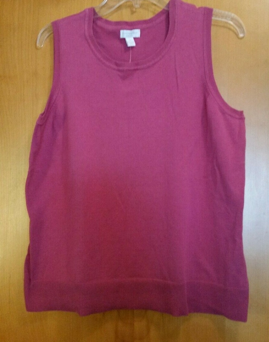 CHARTER CLUB WOMAN Dusty Pink Sleeveless Knit Shell Top Plus 0X NWT Cozy Soft