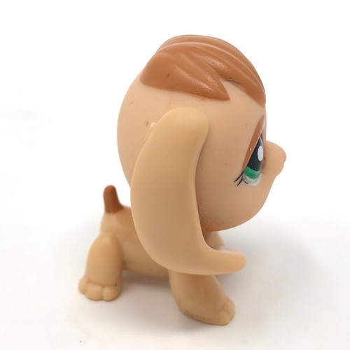 Littlest Pet Shop Tan Beagle Dog #1664 Green Eyes Puppy LPS AUTHENTIC - Picture 4 of 6