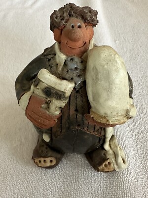 Sarah Meadow's Balloon People Clay Art Stock Broker / Accountant Ticker Tape