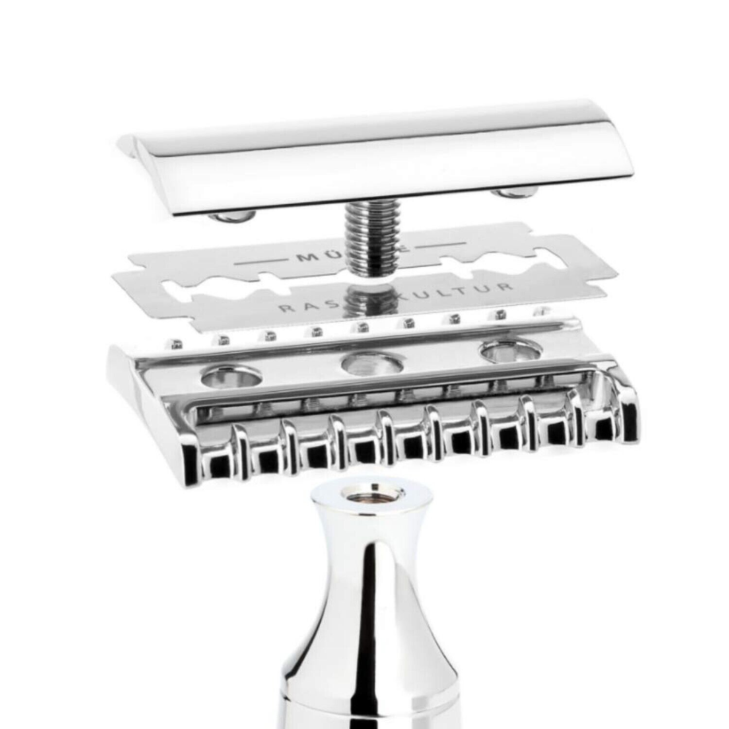 M&Uuml;HLE Stainless Steel Safety Razor Blades | 200 Pack 200 Count (Pack of 1)
