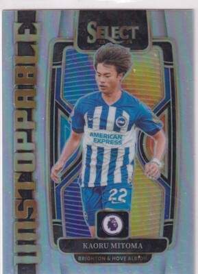 Panini Select 2023-24 Premier League No. 5 Kaoru Mitoma Unstoppable Silver Prizm