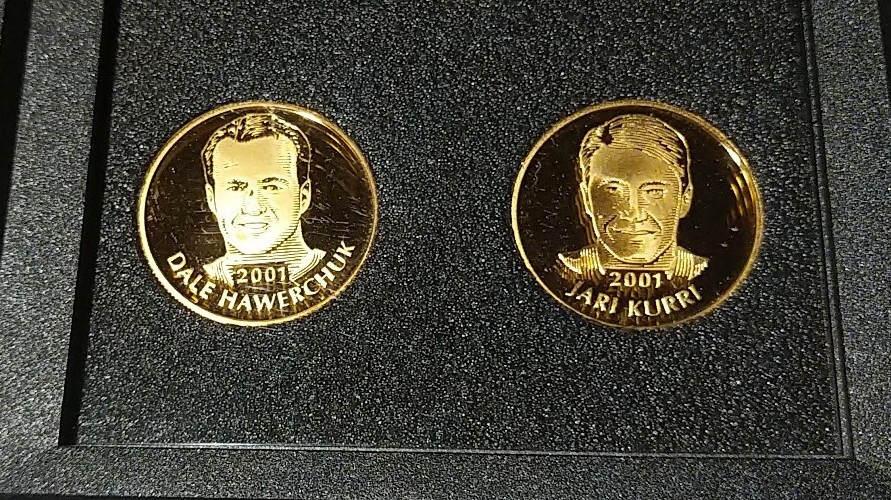 Hockey Hall Of Fame 2001 Gold Plated Sterling Silver Proof Inductee