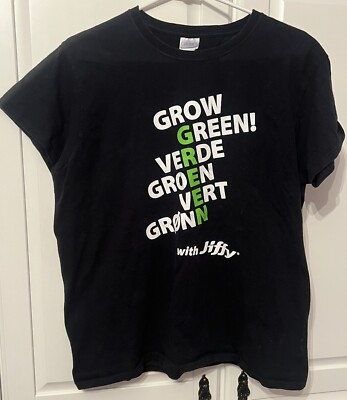 Gildan Tshirt, Grow Green Verde Groen Vert Gronn With Jiffy, Greenhouse Shirt, L
