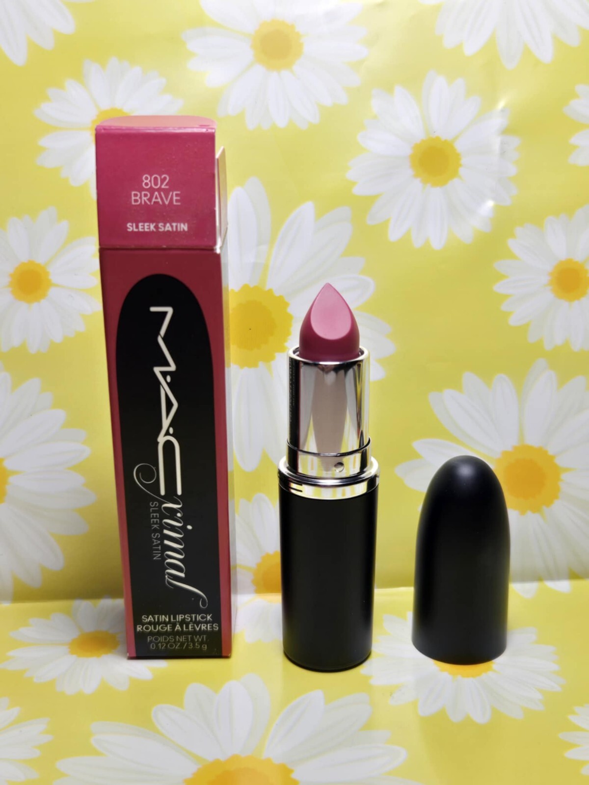 MAC MACximal Sleek Satin Lipstick 0.12 oz #802 BRAVE Authentic  New
