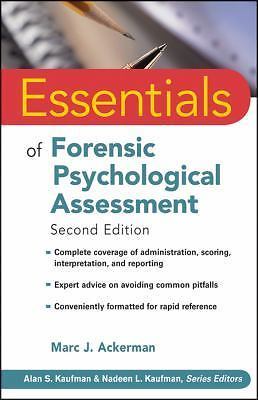 Essentials of Forensic Psychological Assessment, Ackerman, Marc J., New Book