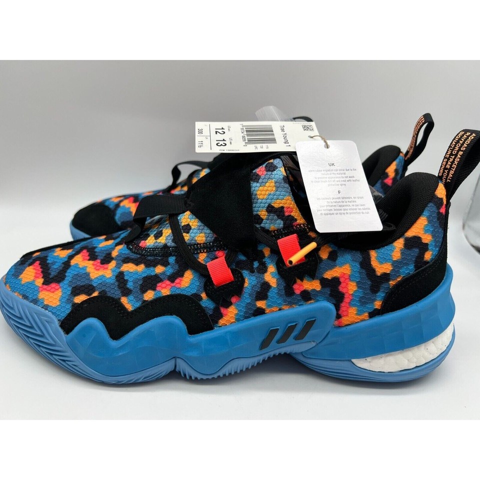 adidas Trae Young 1 Pixel Black Blue Multi GY0289 Men's Size 12 NWT📦 eBay