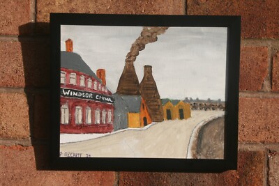 NORTHERN ART ORIGINAL GEMÄLDE AUF LEINWAND - WINSOR CHINA FACTORY LONGTON