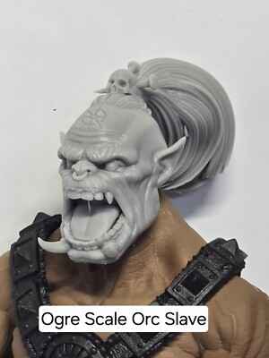 3d Printed  ORC SLAVE OGRE SIZE Headsculpt For Mythic Legions 1/12 figure