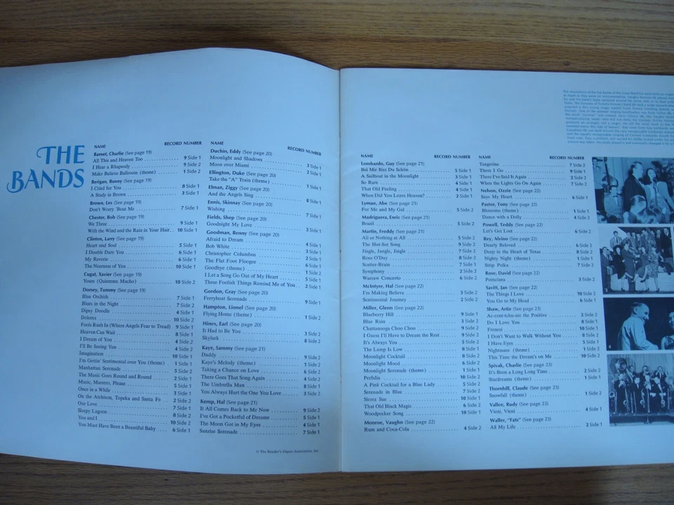 READER'S DIGEST STORY OF THE GREAT BANDS: 1936-1945' 24 PAGE LP INSERT BOOK RARE - Image 4 of 4