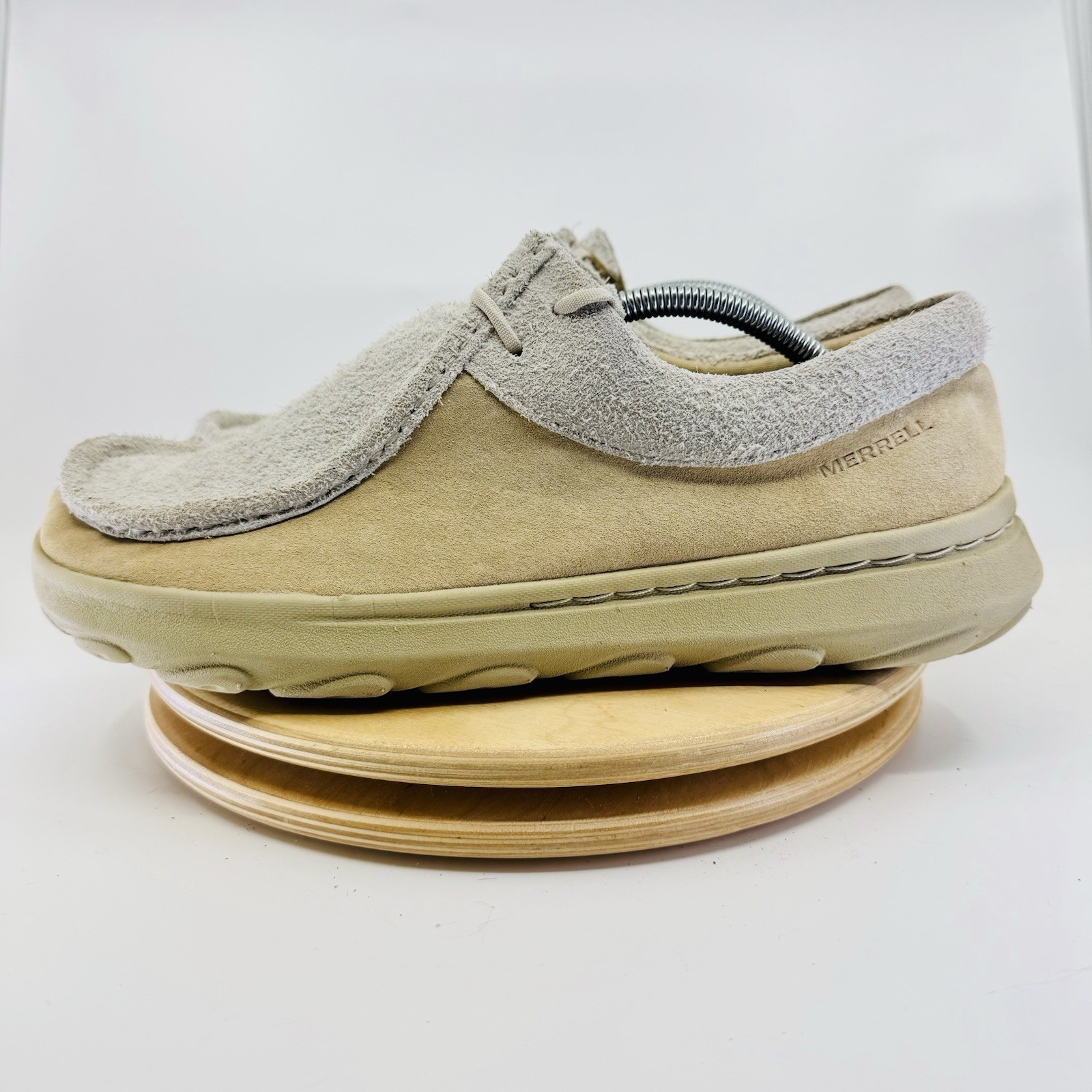Scarpe Merrell Hut Moc 2 tempo libero 1TRL uomo taglia 12 beige slip on casual comode