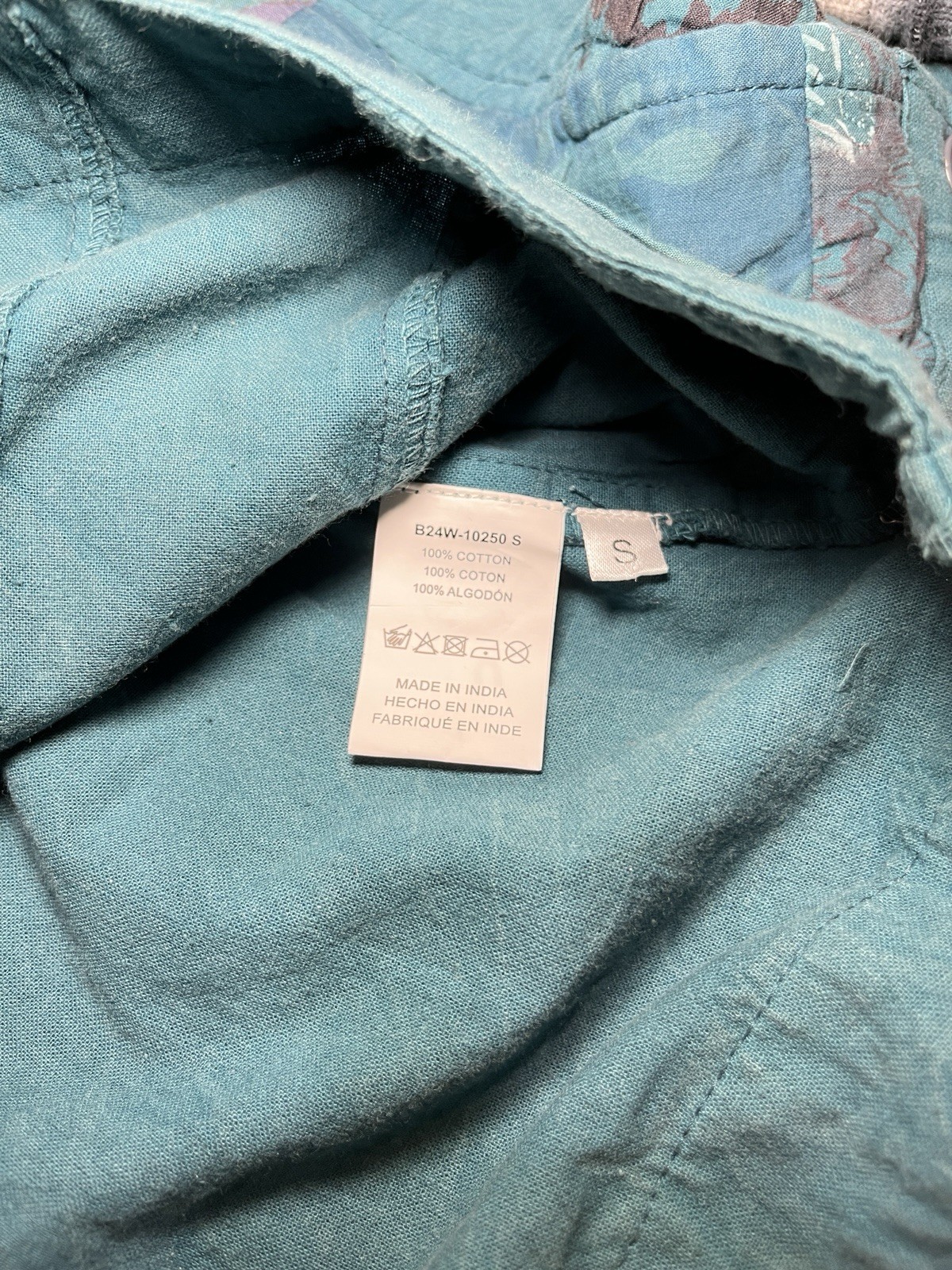 100% Cotton Patchwork Button Down Long Sleeve Jac… - image 4