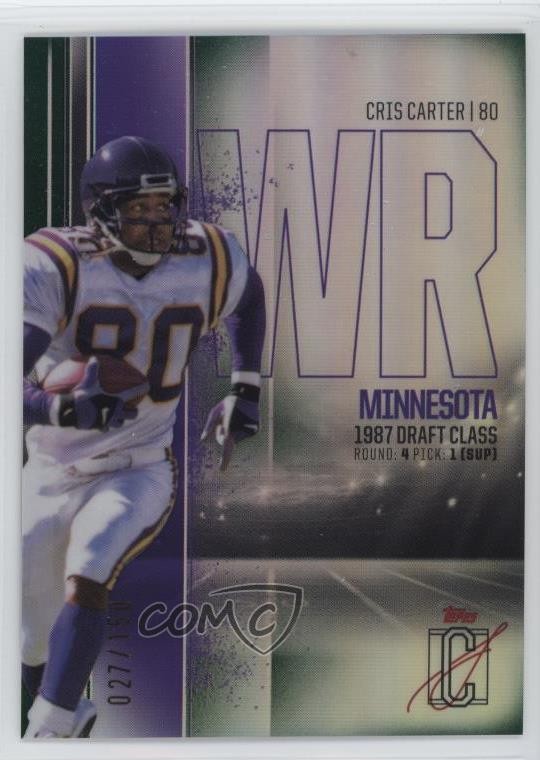 2024 Topps Signature Class Green Refractor 27/150 Cris Carter #BCV-32 HOF 19b1