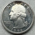 1992-S Washington Quarter 90% Silver Proof-INV#8599