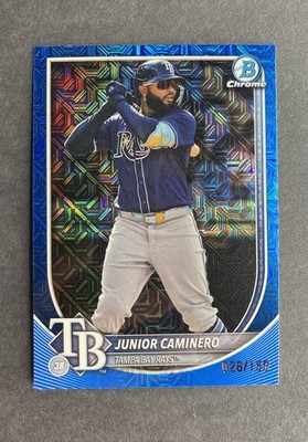 2025 Bowman Chrome Junior Caminero #13 Blue Mojo Refractor /150 MINT
