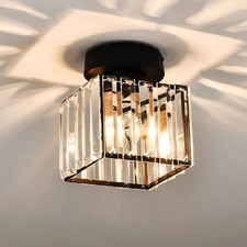 Modern LED Crystal Ceiling Light Chandelier Living Room Hallway Pendant Lamp UK