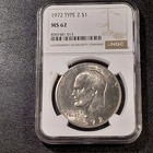 Eisenhower Dollar 1972 P Type 2.  NGC MS62 (King of the Ikes). — photo 1