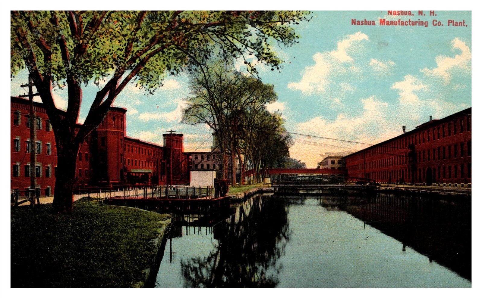 Nashua Manufacturing Co Plant NH C1910s DB Postcard AG13
